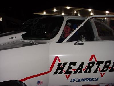 Heartbeat of Americadrag race car on trailer