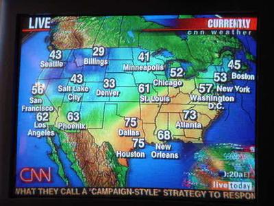 weather map on TV