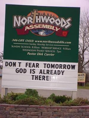 dont fear tomorrow<br>God is already there