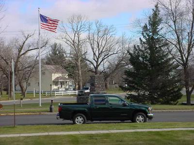 American Flag  and  Green Truck Club