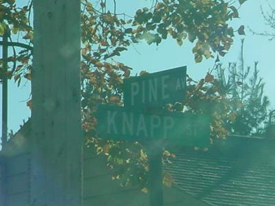 corner of Pine street  and Knapp street Wisconsin