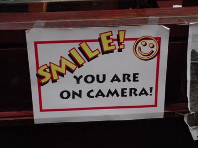 Smile!  you areon camera !