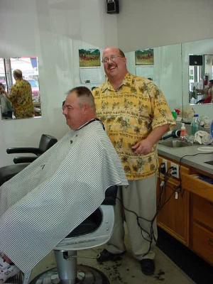 new customer<br>at Barber Bills shop
