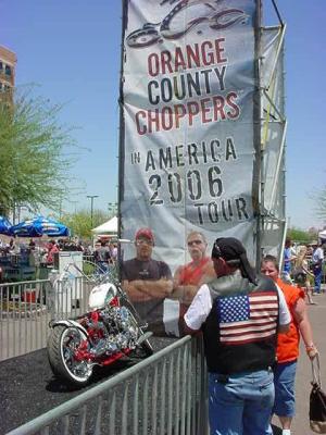 chopper and flag