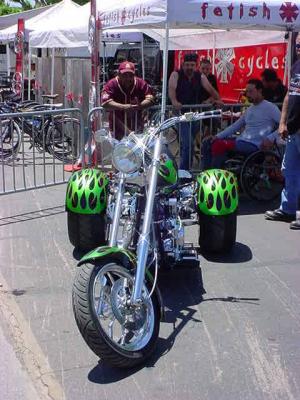 green trike chopper