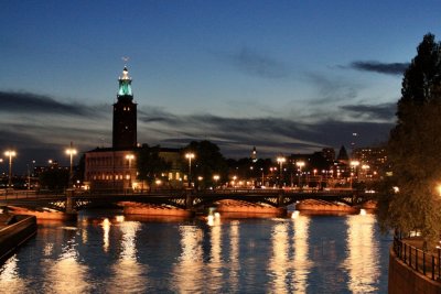 Nightfall over Stockholm