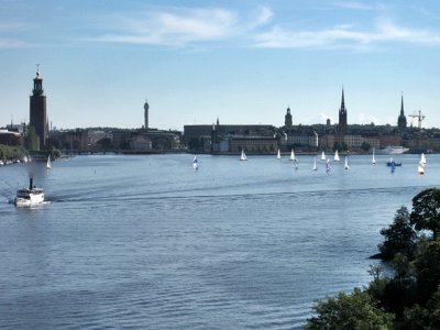 Riddarfjarden and old town seen from the Vasterbron (Western Bridge)