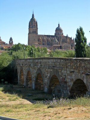 Salamanca. Puente Romano y Catedral