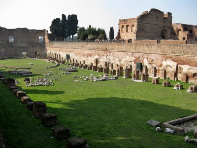Roma. Estadio de Domiciano en la Colina del Palatino