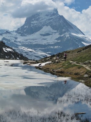 Zermatt. Lake Riffelsee in Rotenboden