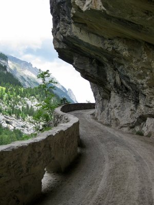 Kandersteg. Road to the Gasterntal Valley