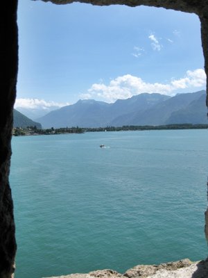 Lac Leman seen from the Chillon Castle