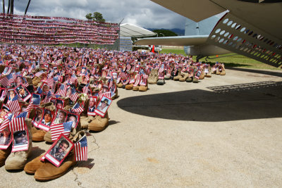 Pacific Aviation Museum display honoring those who made the ultimate sacrifice