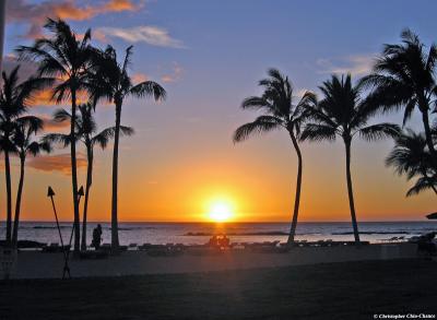 Enjoying the Waikoloa Sunset