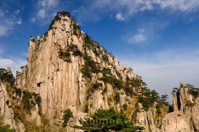 Weathered Granite of Beginning to Believe Peak at East Sea area of Huangshan mountain China