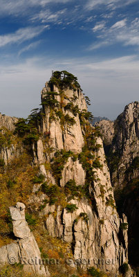 East end of Beginning to Believe Peak at Yellow Mountain Huangshan China