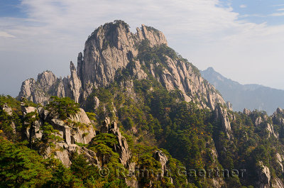 Granite peaks of Stalagmite Gang at East Sea area of Huangshan mountain China
