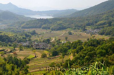 Xieli and Fanjia farm villages near Hongcun and the Qishu Reservoir in Anhui Province China