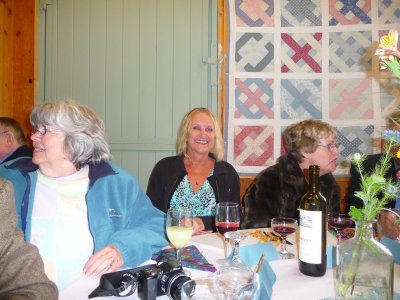 Evelyn Mona and Sandie at the dinner table .jpg