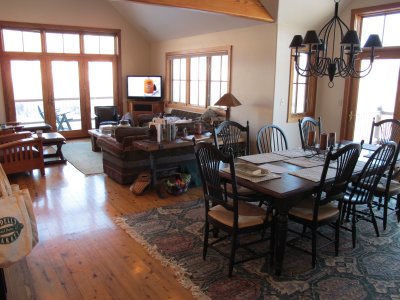 Upstairs living and dining room