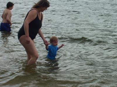 Mom and Jess at the lake