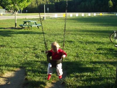 Jessie on the swing