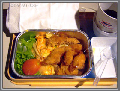 1260  Cold Deep Fried Chicken in Plane