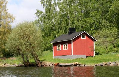 A typical Finnish sauna building near Jyvaskyla