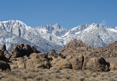 Mt. Whitney, Alabama Hills in foreground