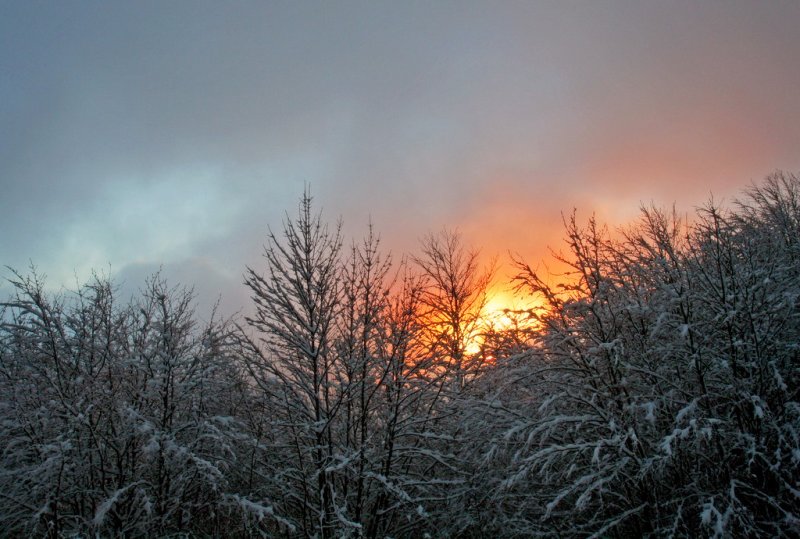 winter sunset