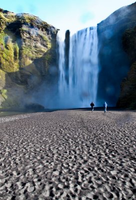 Skogafoss-  running on ashes