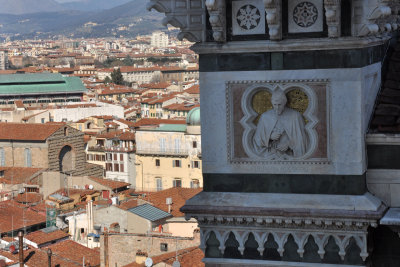 Dtail de Santa Maria del Fiore et toits de Florence - 4835