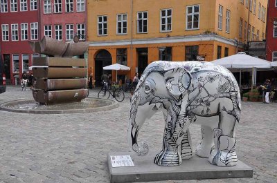 Elephants parade in Copenhagen - 3245