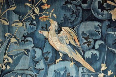 Dtail de la tapisserie de Bruxelles de la chambre verte - Chteau de Chenonceau -4577