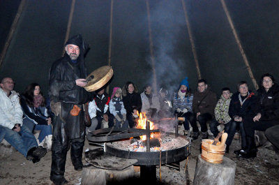 Sami ceremony under the kota hut - 6311