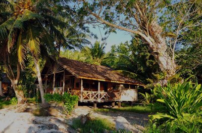 Our bungalow, Togian Island Retreat, Batu Daka island, Togean islands, Gulf of Tomini, Central Sulawesi (Indonesia) -  5119