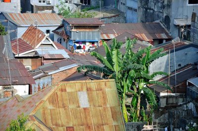 View on Makassar's rooftops from our room - 6096