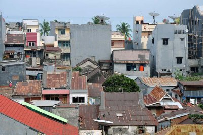 View on Makassar's rooftops from our room - 5805