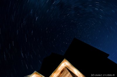 Star Trails Over The Lawson House