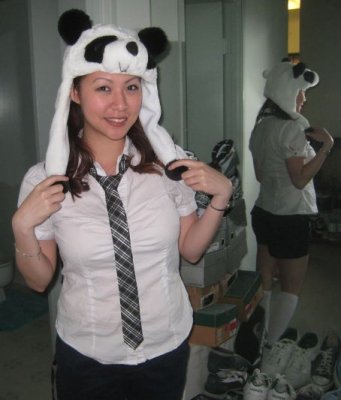 panda hat time