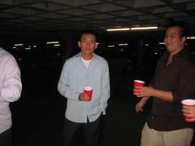 pre-partying in the lot