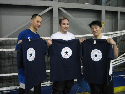 philip, me, and kirk with our shirts :D