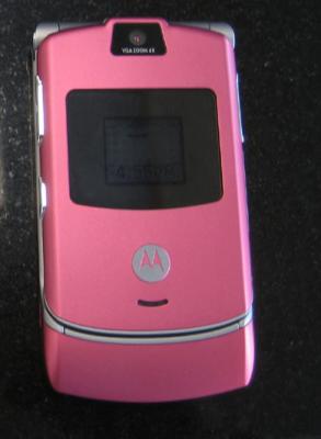 pink razr... strong!