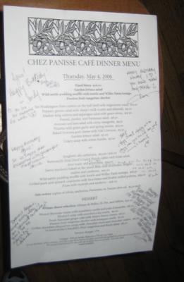 our signed menu-card heh