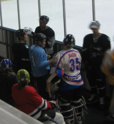 waiting for the zamboni to finish up