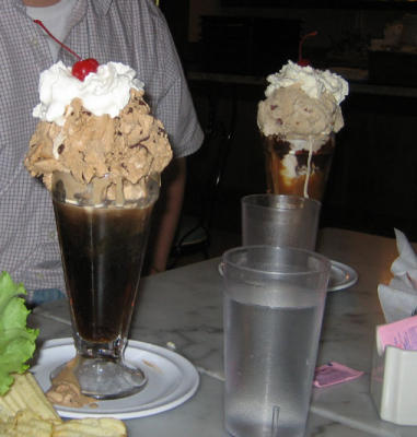 coke float & black and tan