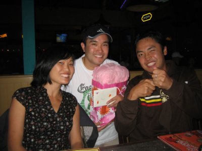 ines and tim and a lot of pink