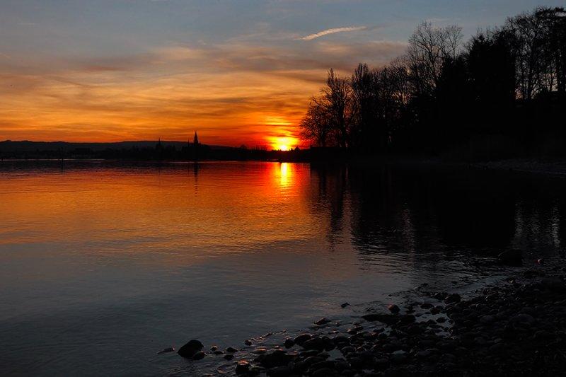 Sunset over Bodensee