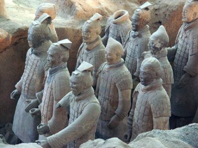 Terracotta Warriors -- In exhibition at Bowers Museum, Santa  Ana, CA.  Feb. 2012.