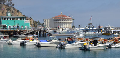 At Avalon -- Local boats, with 1929 Casino in background